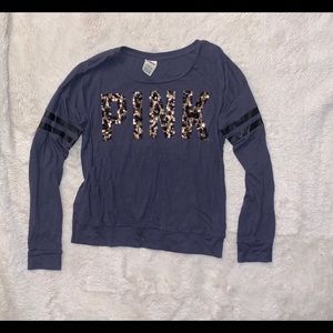 PINK VICTORIA’s SECRET sequins long sleeve top